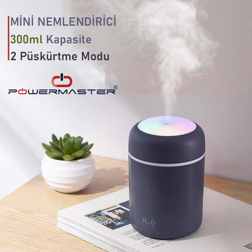 Powermaster DQ-107 H2o Usb Şarjlı Renkli Ortam Nemlendirici