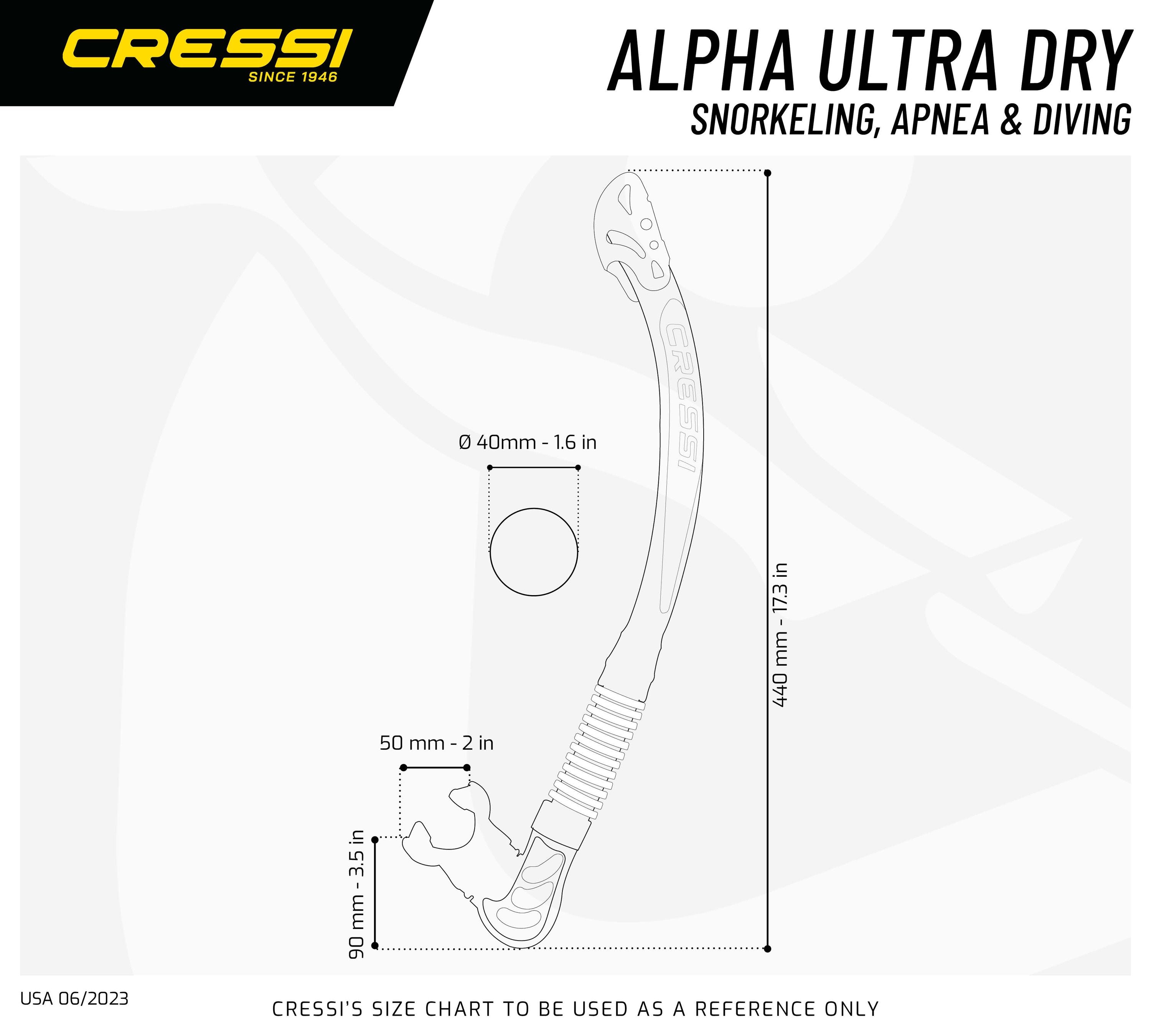 Cressi Alpha Ultra Dry Şnorkel