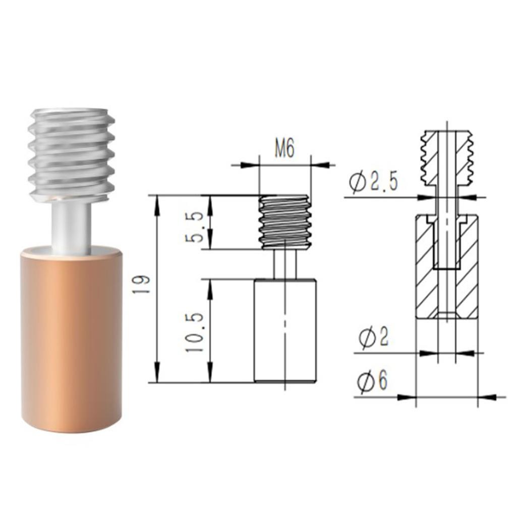 Ender 3 S1-S1 Pro Cr10 Smart Pro Bimetal Barrel-1