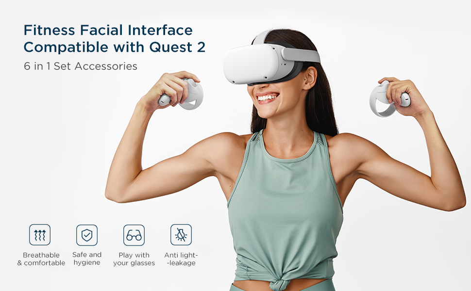 kivi tasarım spor fitness yüz arayüzü yüz yastık pedi oculus meta quest 2'ye uyar