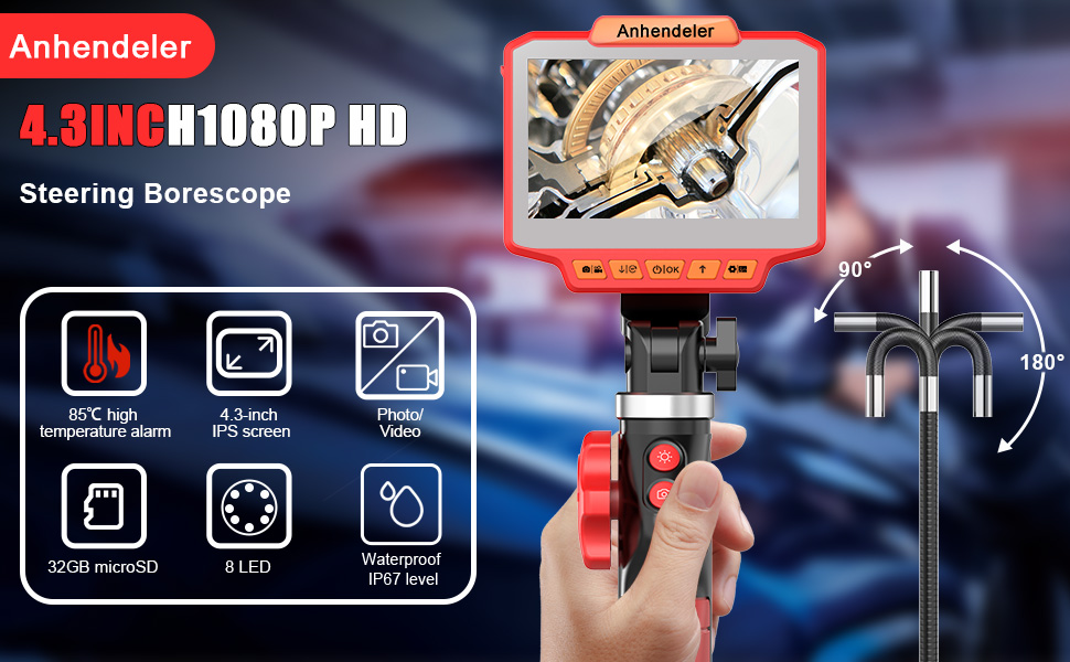 Işıkla Eklemli Borescope