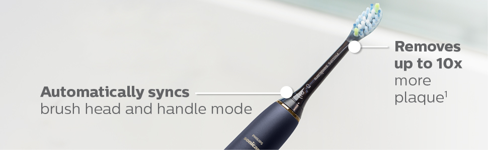 blue tooth brush and black brush head