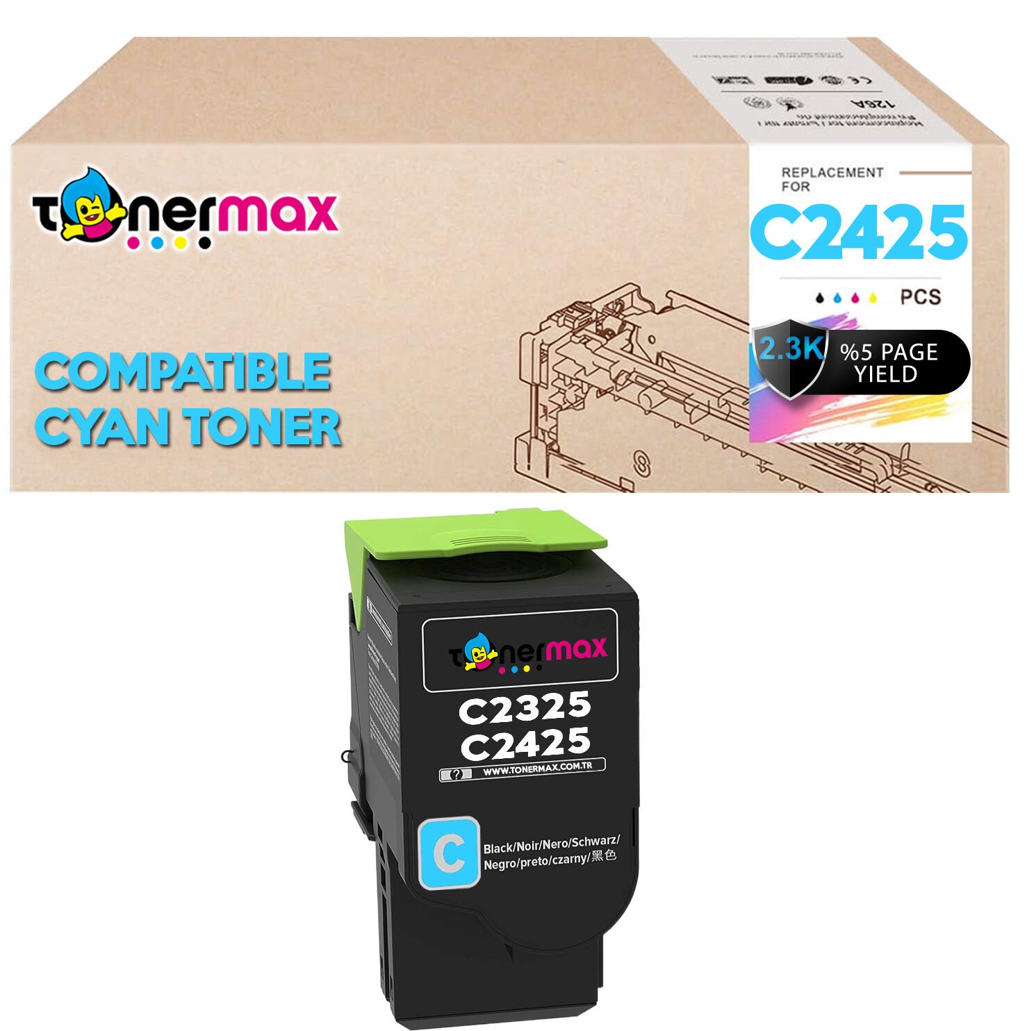 Lexmark C2425-C2350K0 Muadil Toner / C2425dw / C2325dw /MC2325adw /MC2425adw /MC2535adwe /MC2640adwe