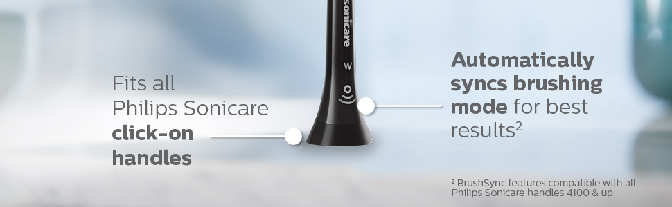 tooth brush head syncs to handle