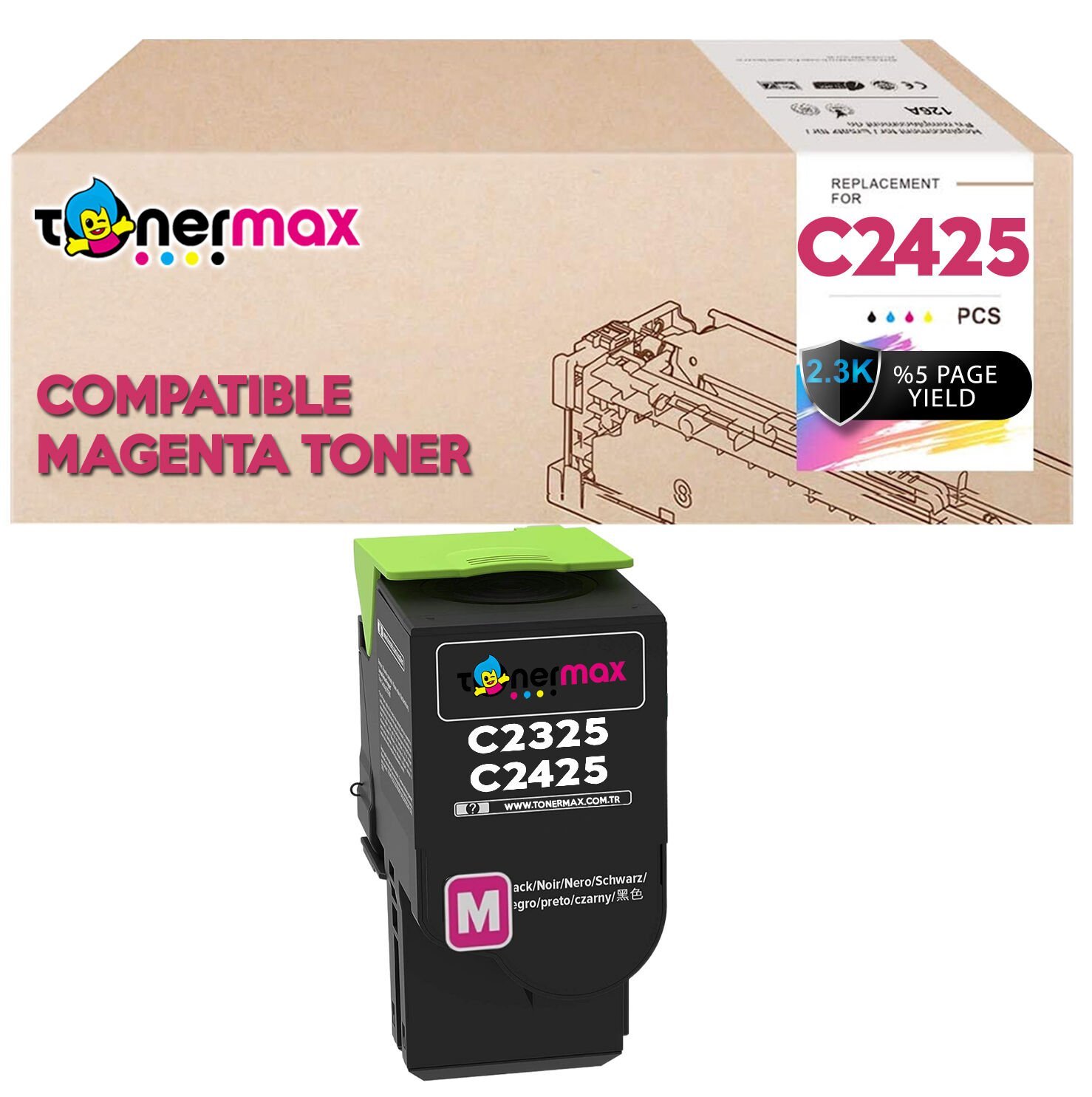 Lexmark C2425-C2350K0 Muadil Toner / C2425dw / C2325dw /MC2325adw /MC2425adw /MC2535adwe /MC2640adwe