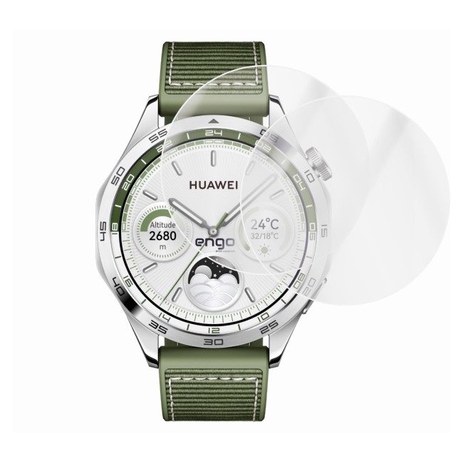 Engo Huawei Watch GT 4 Ekran Koruyucu 46mm Şeffaf TPU Film 2 Adet