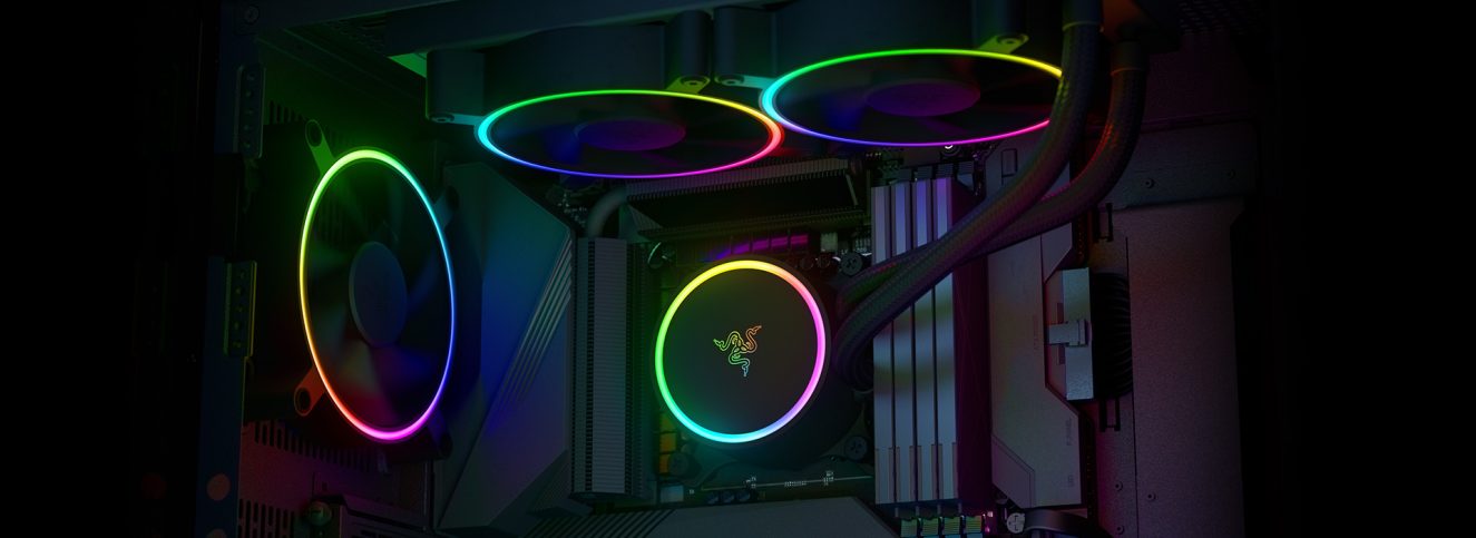 Razer hanbo chroma rgb 240mm sıvı soğutucu (rc21-01770100-r3m1)