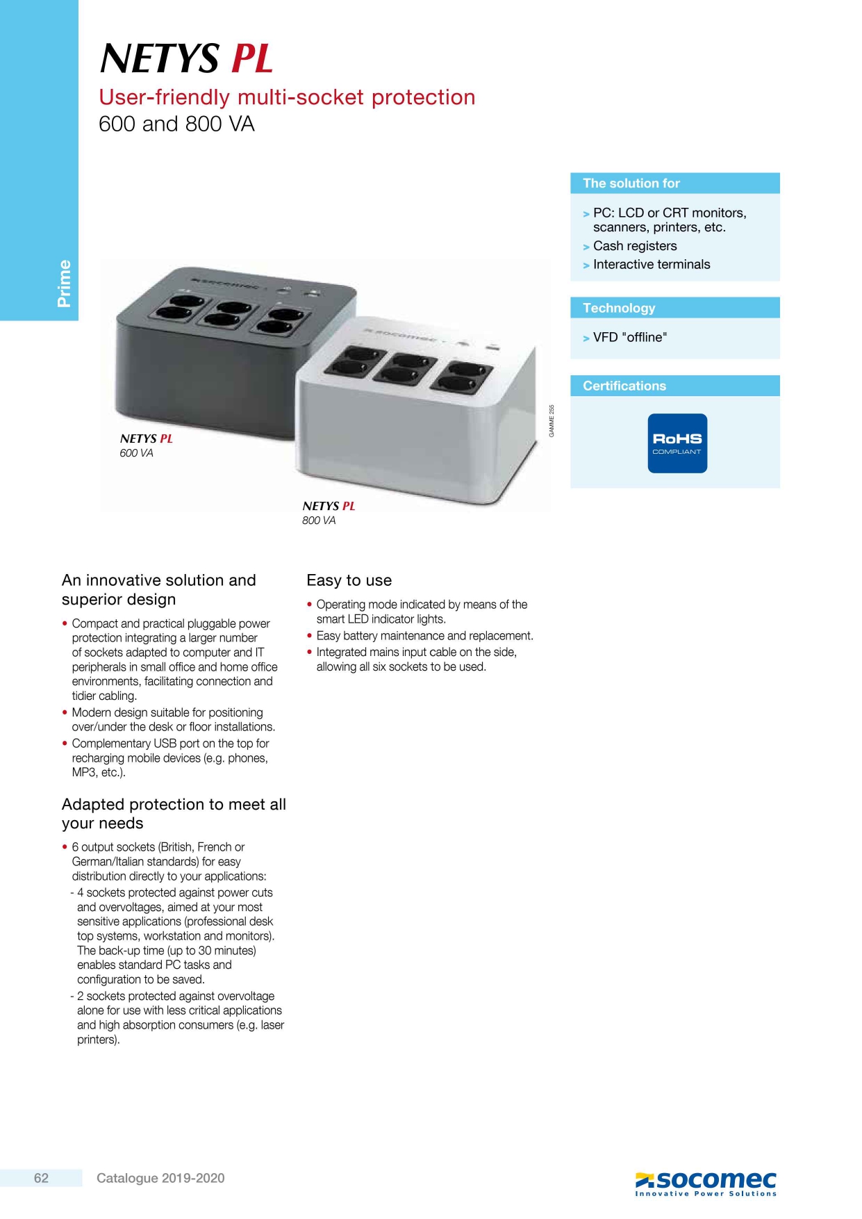 Ofline Loading Socomec NPL-0800-D 800VA Ofline UPS Kesintisiz Güç Kaynağı Fiyatı