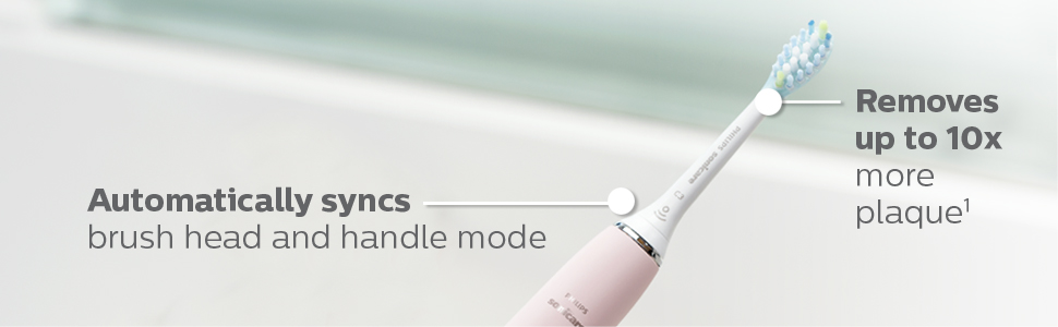 pembe diş fırçası ve fırça başlığı