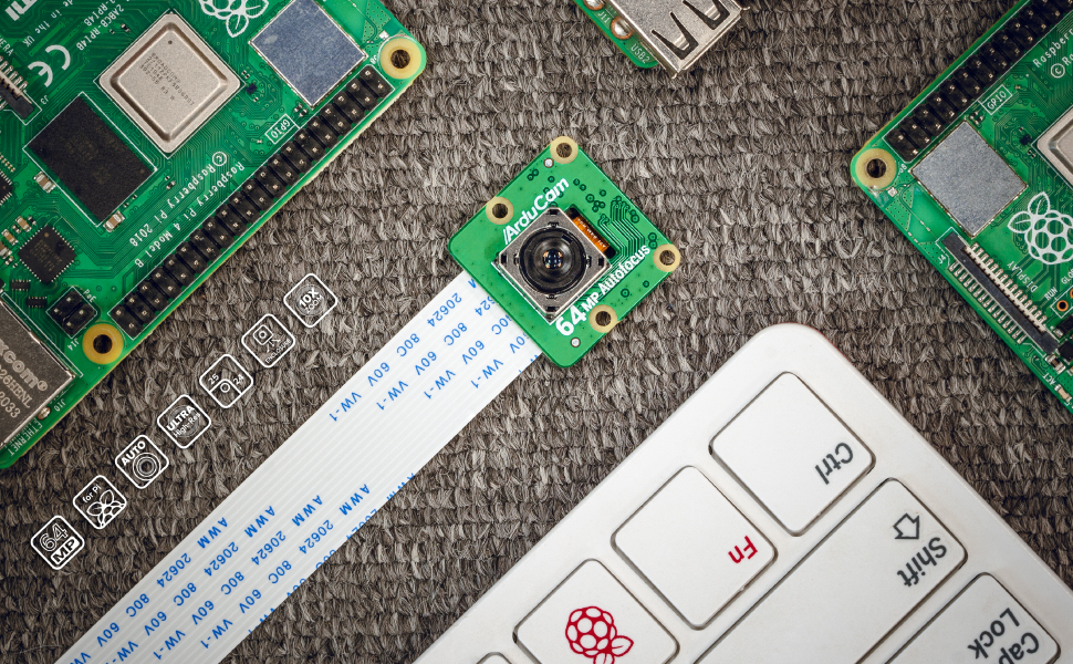 Arducam 64MP Ultra High-Resolution Autofocus Raspberry Pi Camera Module