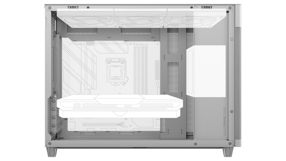 ASUS Prime AP201 Tempered Glass MicroATX Case White Edition