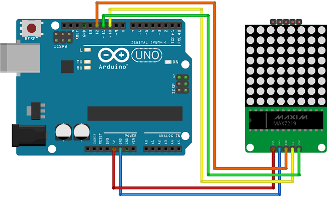 MAX7219 Arduino Bağlantısı