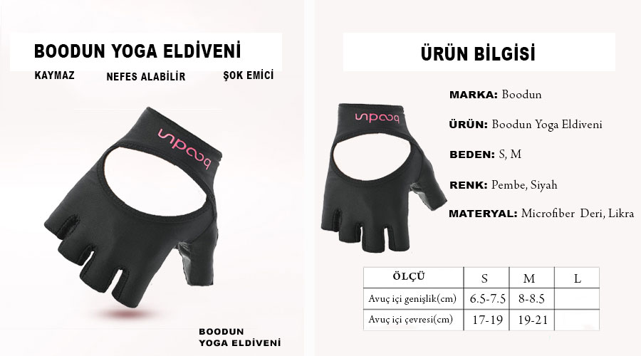 Boodun Profesyonel Fitness ve Yoga Eldiveni