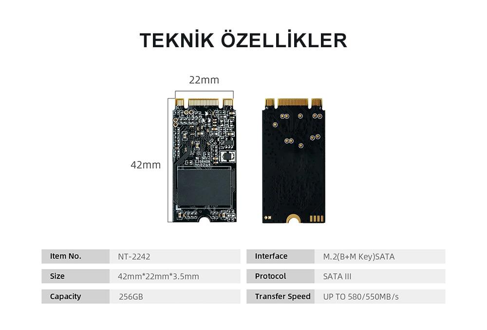 Kingspec 256GB M.2 Ngff 2242 SSD Fiyatı - Taksit Seçenekleri