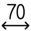Width 70 cm