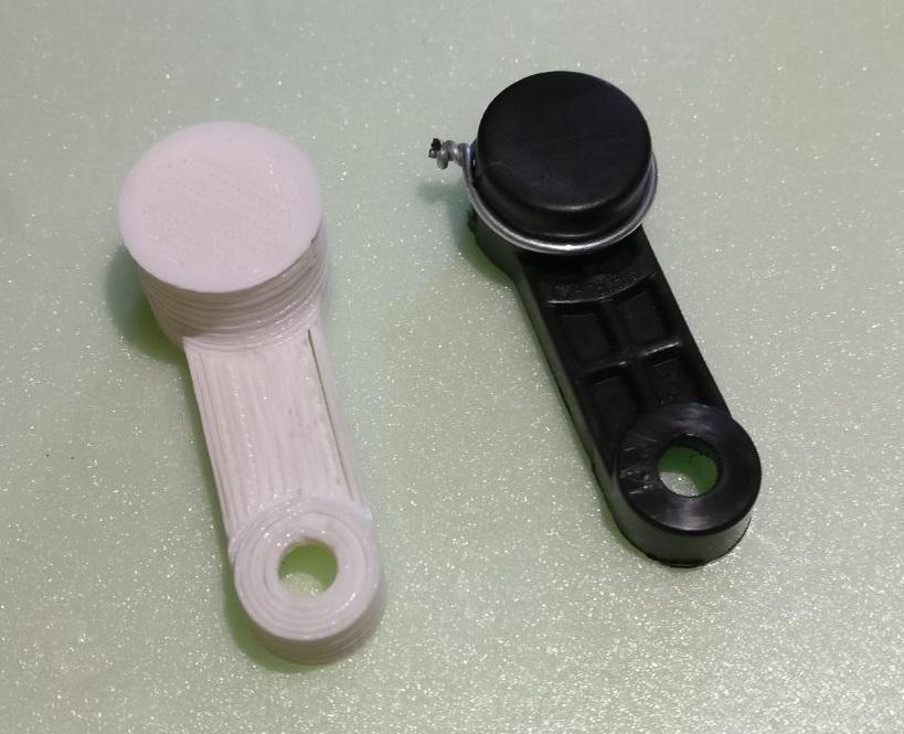 Leva Deviatore Aria Per Ford Fiesta 2008+ - Ricambio In Nylon, Cod. 1827184