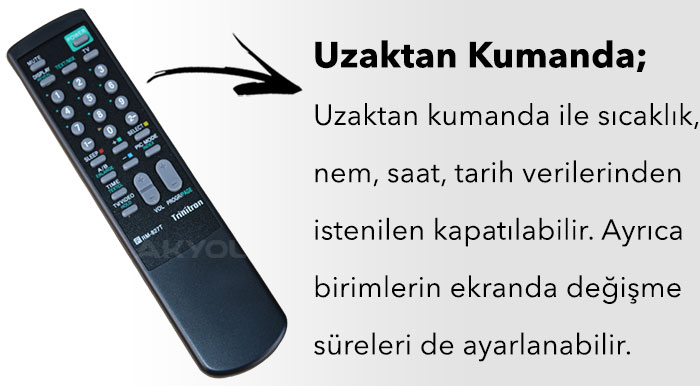 ışıklı saat uzaktan kumanda