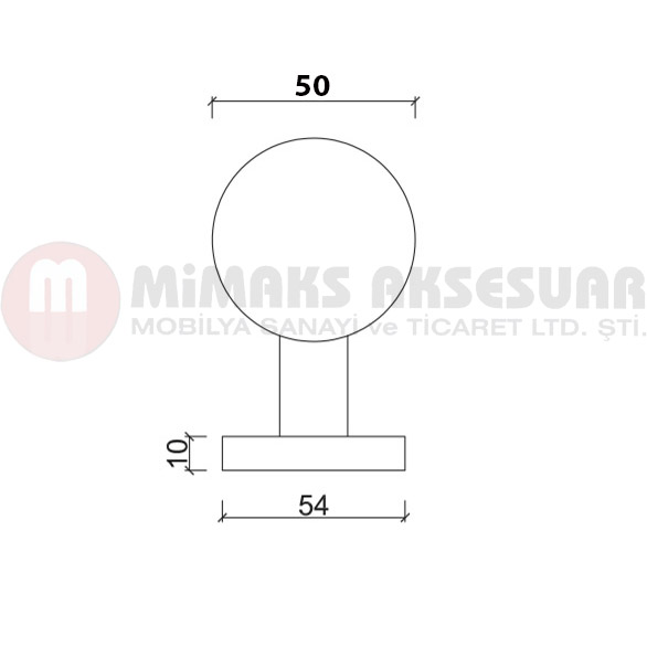 Condi Collection 4001T 50mm Çekme ve Sürme Kapı Donanımı Paslanmaz Çelik 