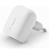 Belkin USB C Tip C Power Delivery 20 W Hızlı Duvar Şarj Cihazı USB-C PD 3.1 PPS...