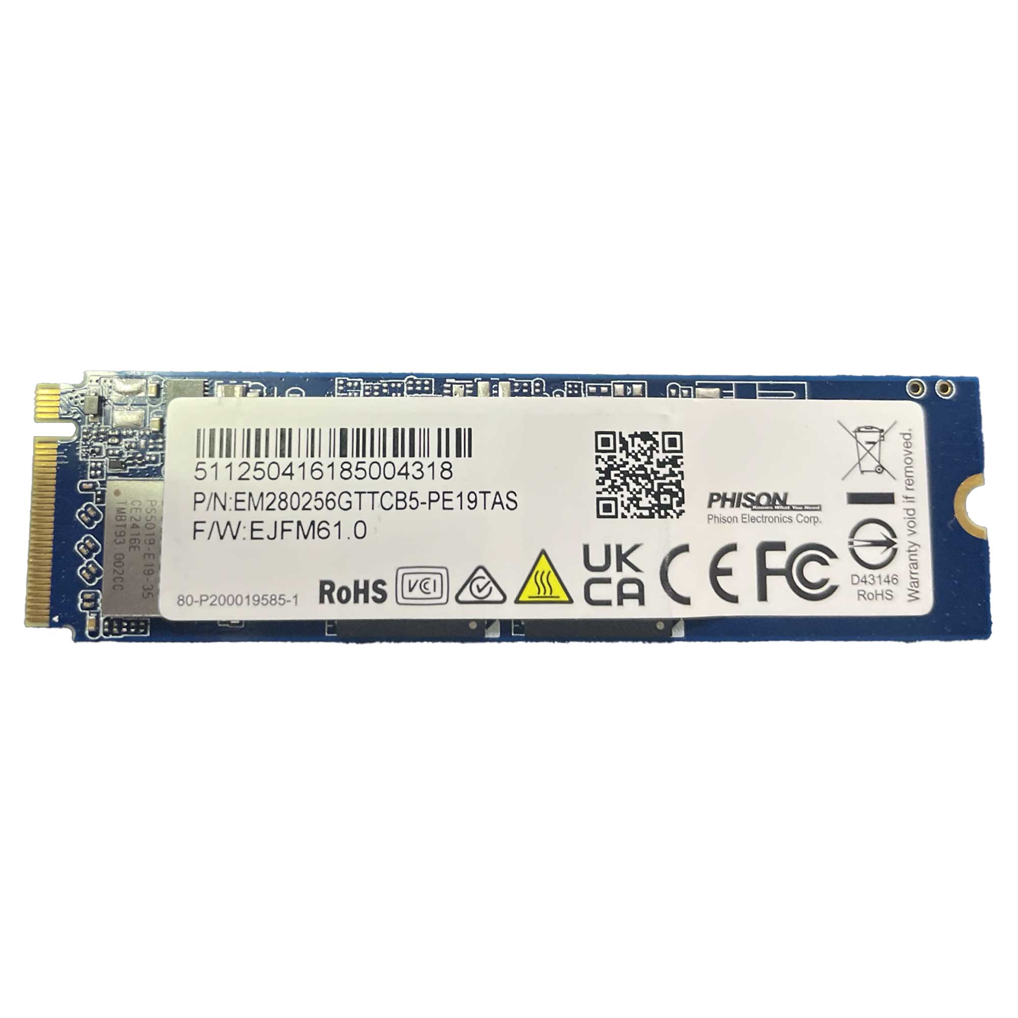Phison EM280256GTCB5-PE19TAS 256GB NVMe SSD