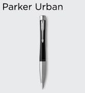 Parker Urban Twist Tükenmez kalem | Siyah Tenue ile Krom Detaylar | Mavi mürekkep ile orta uçlu ...