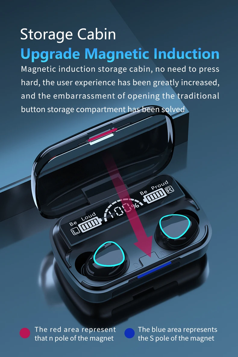 En çok satan BT 5.0 kulaklık oyun kulaklıkları Led ekran spor koşu kulaklık Tws gerçek kablosuz Stereo kulakiçi M10