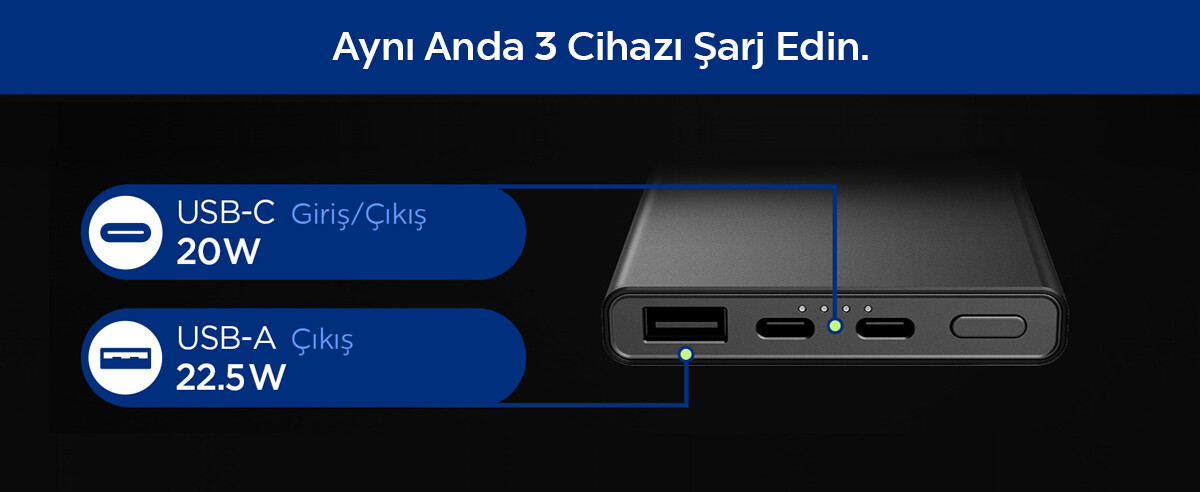 Üç Cihazı Aynı Anda Şarj Et