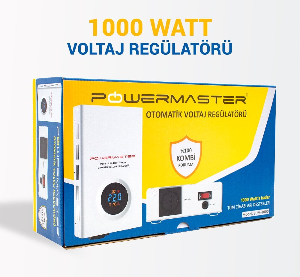 Powermaster 1000VA Otomatik Voltaj Kombi Regülatörü PM-7002