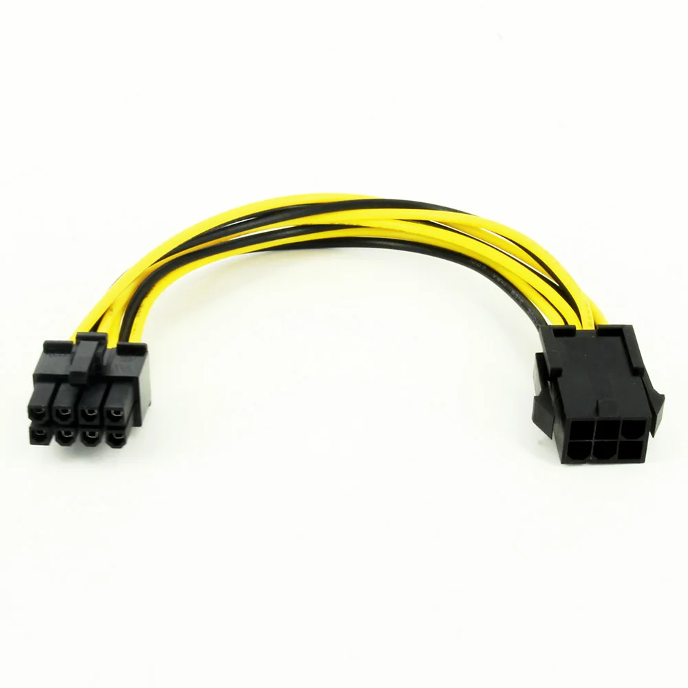KPC1363_6_JONSNOW 8 Pin Male to 6 Pin Female Molex IDE Express Power Extension Cable Adapter for CPU Video Card PCI-E Power