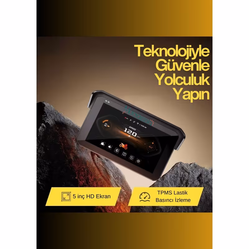 5 inch 2k ultra hd motosiklet multimedya seti – çift kamera + basınç sensörü + carplay/ auto Ürün detayları 4