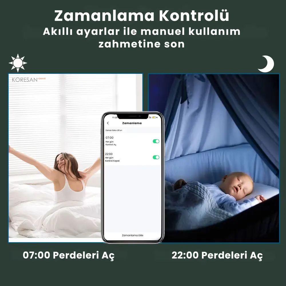 KZP10 Tuya Zigbee Akıllı Store Perde Motoru zamanlama kontrolü ve otomatik perde ayarı