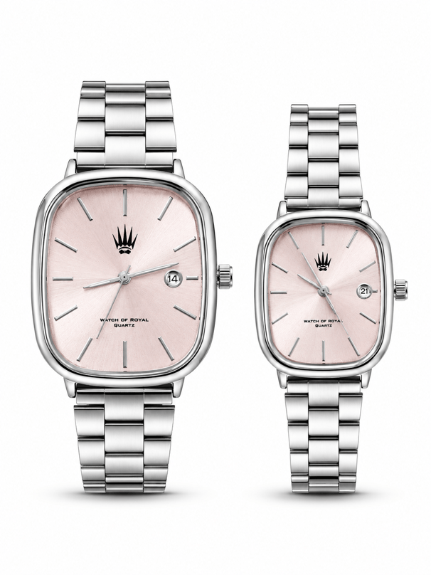 Classic Time Metalik Sunray saatin metalik kadranı ve silver tonlu çelik kordonu