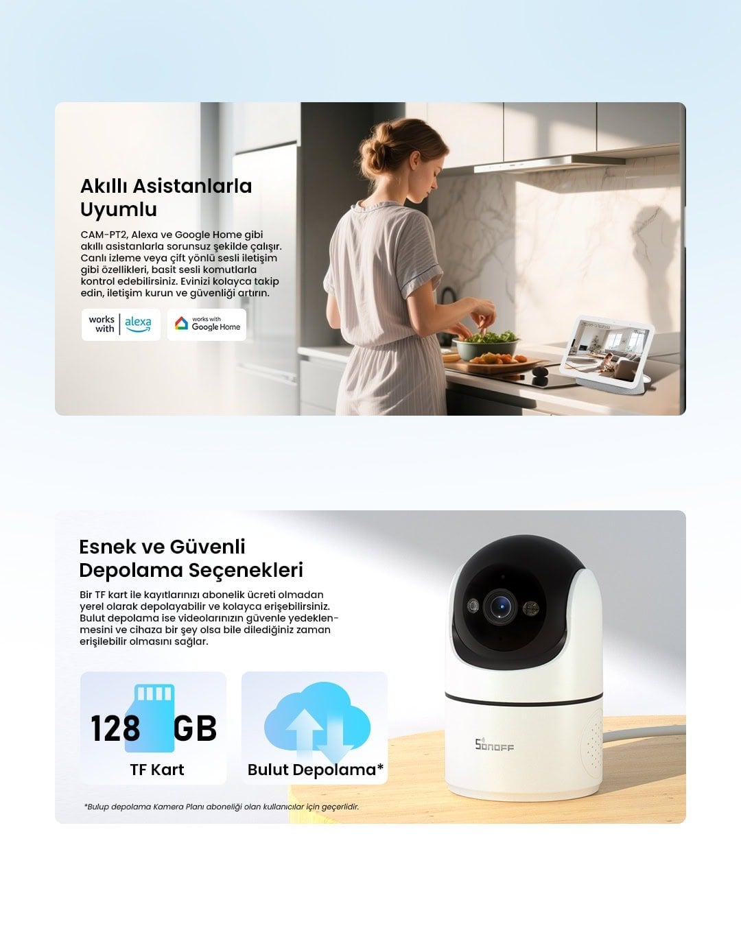 SONOFF CAM Pan-Tilt 2 Akıllı Kamera 360° Derece Hareketli