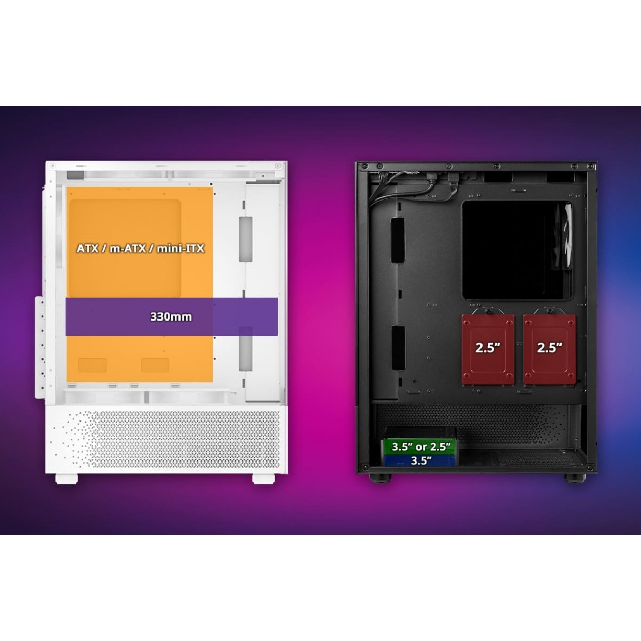XPG InvaderX Mini Siyah 650W 80+Bronze ATX Gaming Kasa