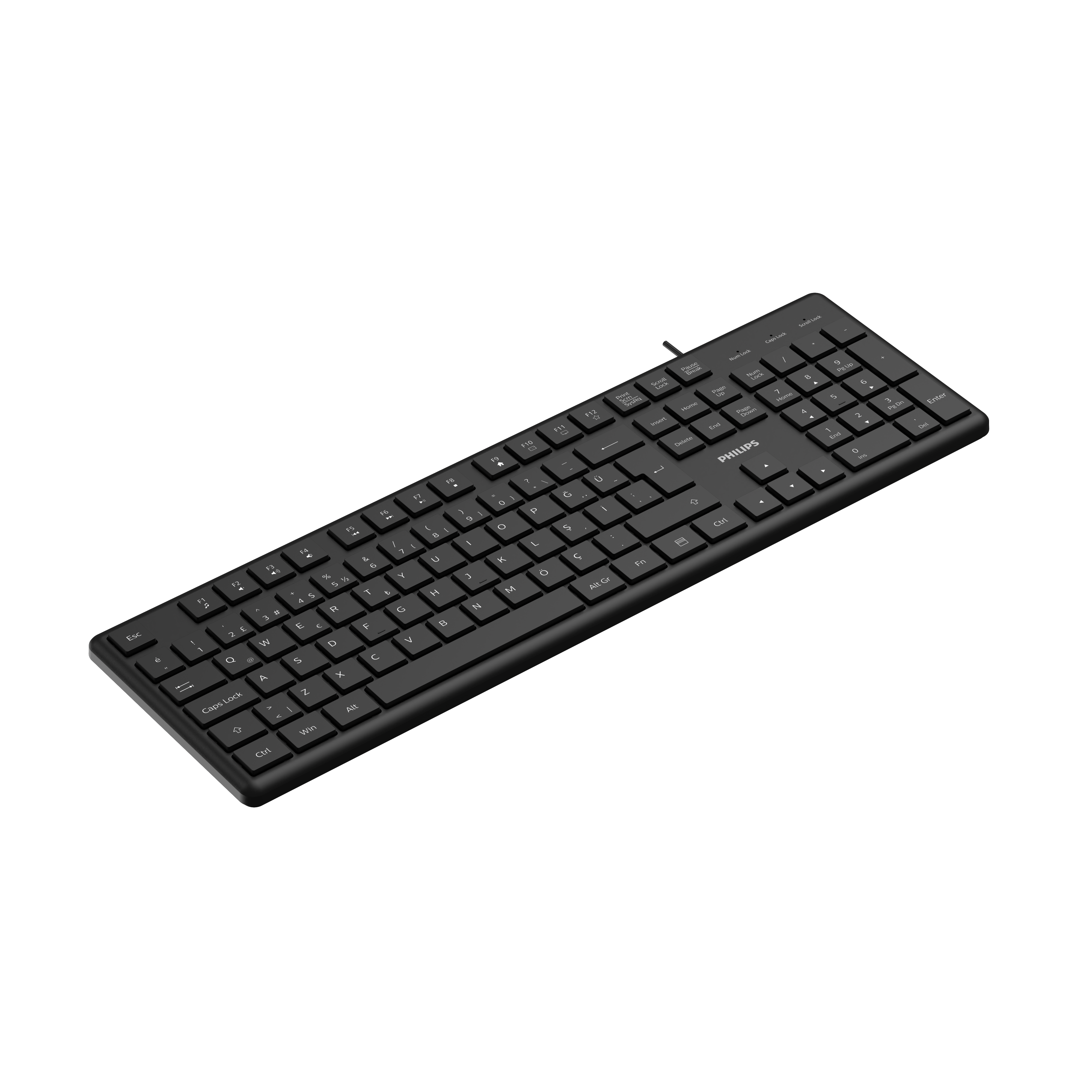 PHİLİPS SPK6248B USB KABLOLU TÜRKÇE Q KLAVYE SİYAH