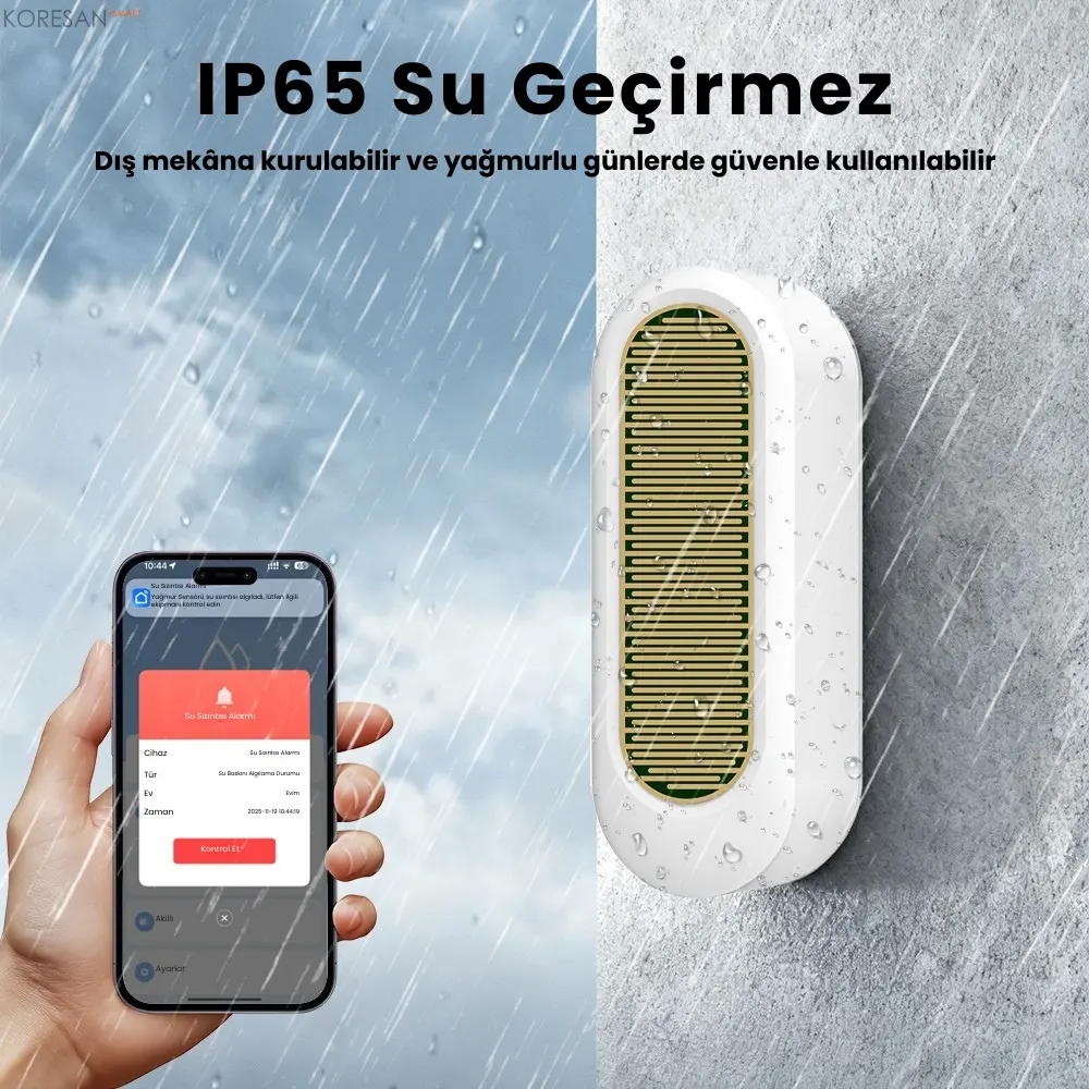 ZR-100 Tuya Zigbee 3.0 Akıllı Yağmur ve Su Kaçağı Sensörü