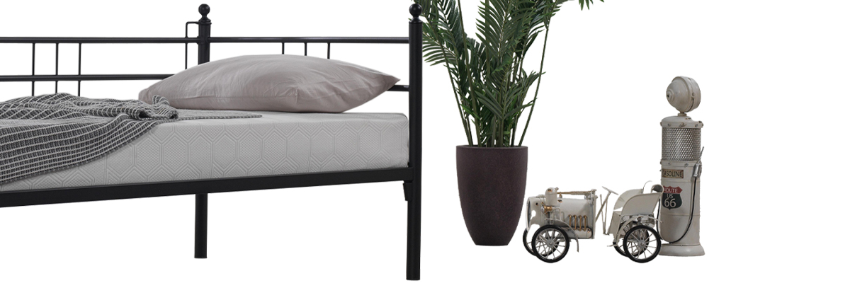 Soho Daybed Tek Kişilik Siyah Sedir Metal Karyola