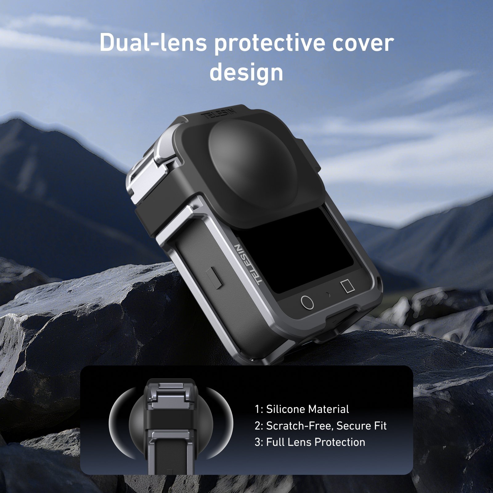 TELESIN Osmo 360 Metal çerçeve