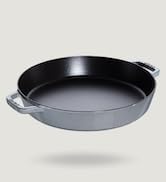 STAUB kızartma tavası / paella tavası, iki saplı, 34 cm, dökme demir, mat siyah emaye ile...