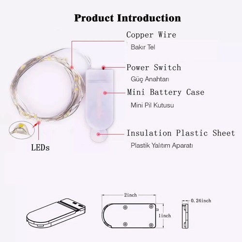 kendinden pilli peri led ışık