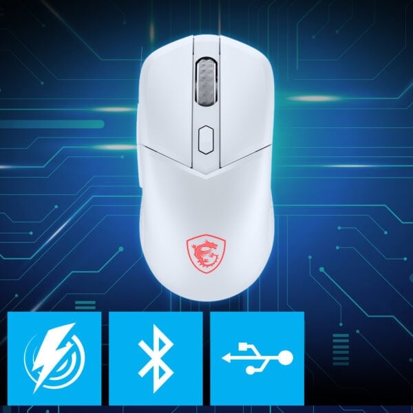MSI VERSA 300 ELITE W White Gaming Mouse H6
