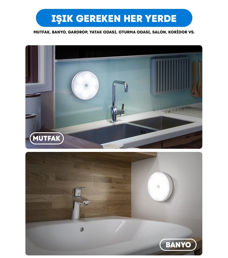  MX-W002 Kızılötesi Hareket Sensörlü USB Şarjlı Beyaz İndiksiyon Gece Lambası İçerik