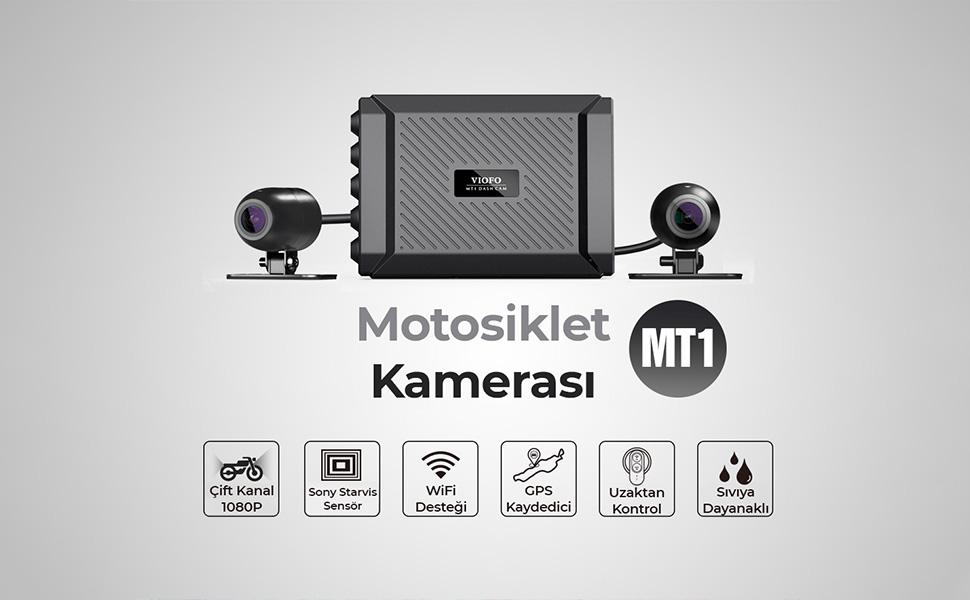 Viofo,MT1,Motosiklet kamerası,Wifi,GPS,Bisiklet,Yahama