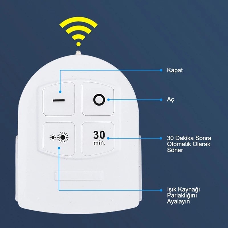 Powermaster MX-359 Üçlü Altıgen Kumandalı Pilli Dokunmatik Tezgah Altı LED Aydınlatma
