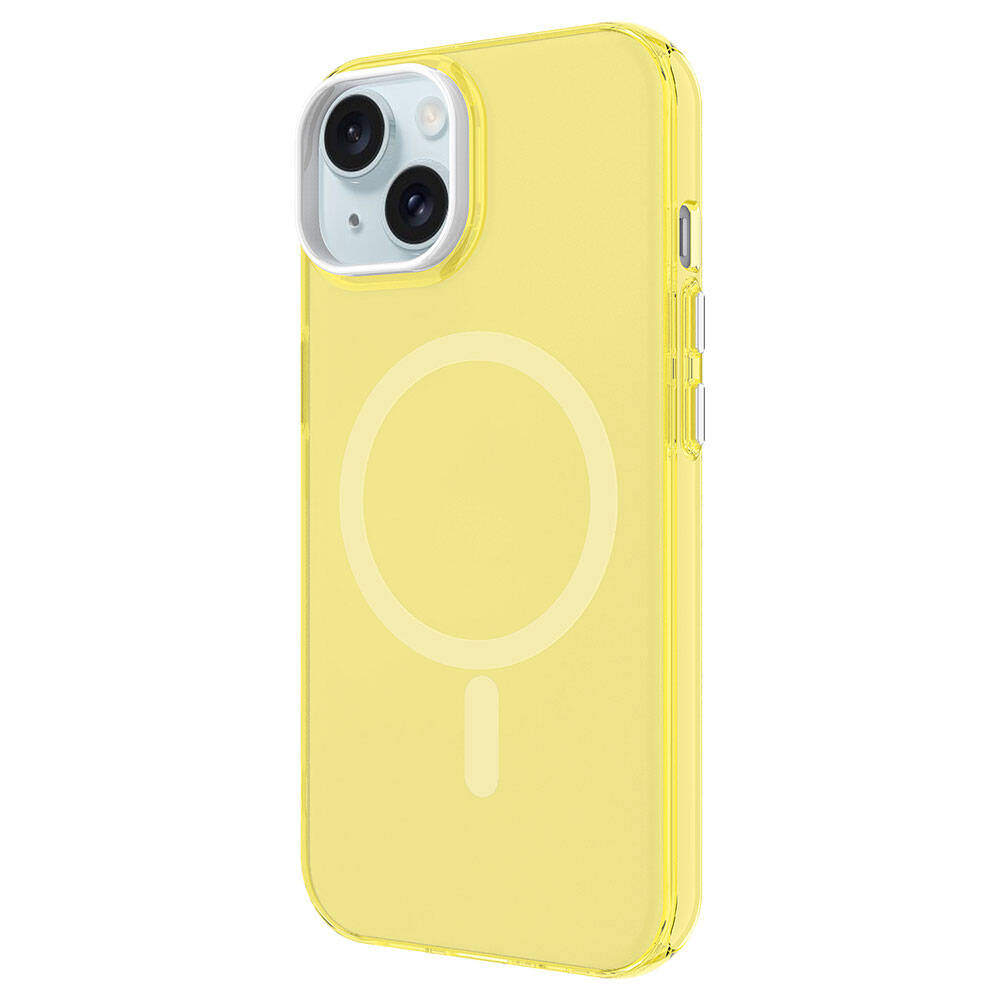 Apple iPhone 15 Plus Kılıf Zore M-safe Şarj Özellikli Buzlu Transparan C-Pro Sert Kapak - 15