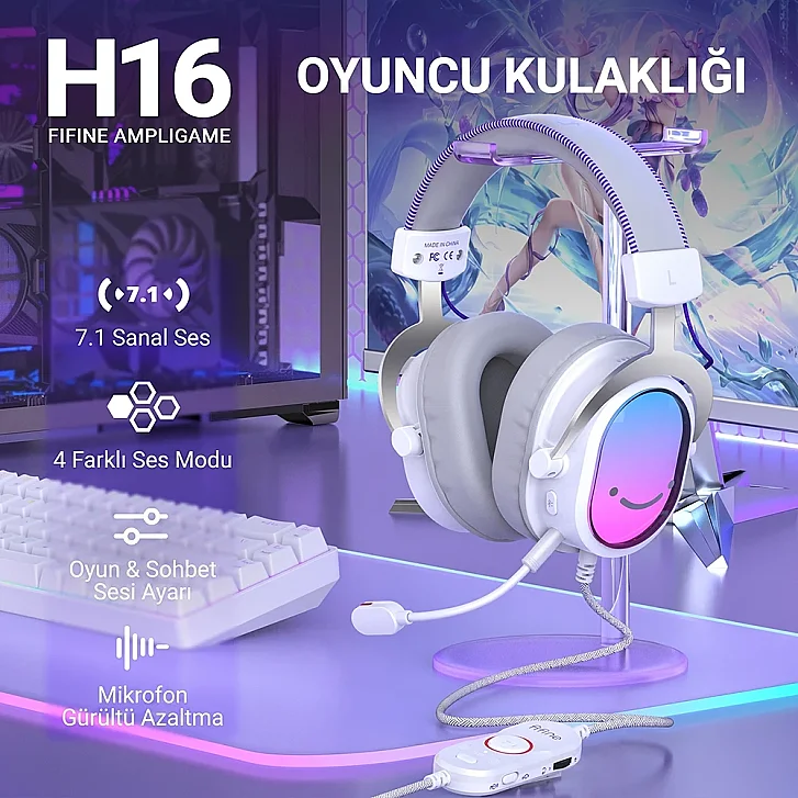 Fifine H16 Nefes Alabilen Kumaş Kulak Pedleri Konfor