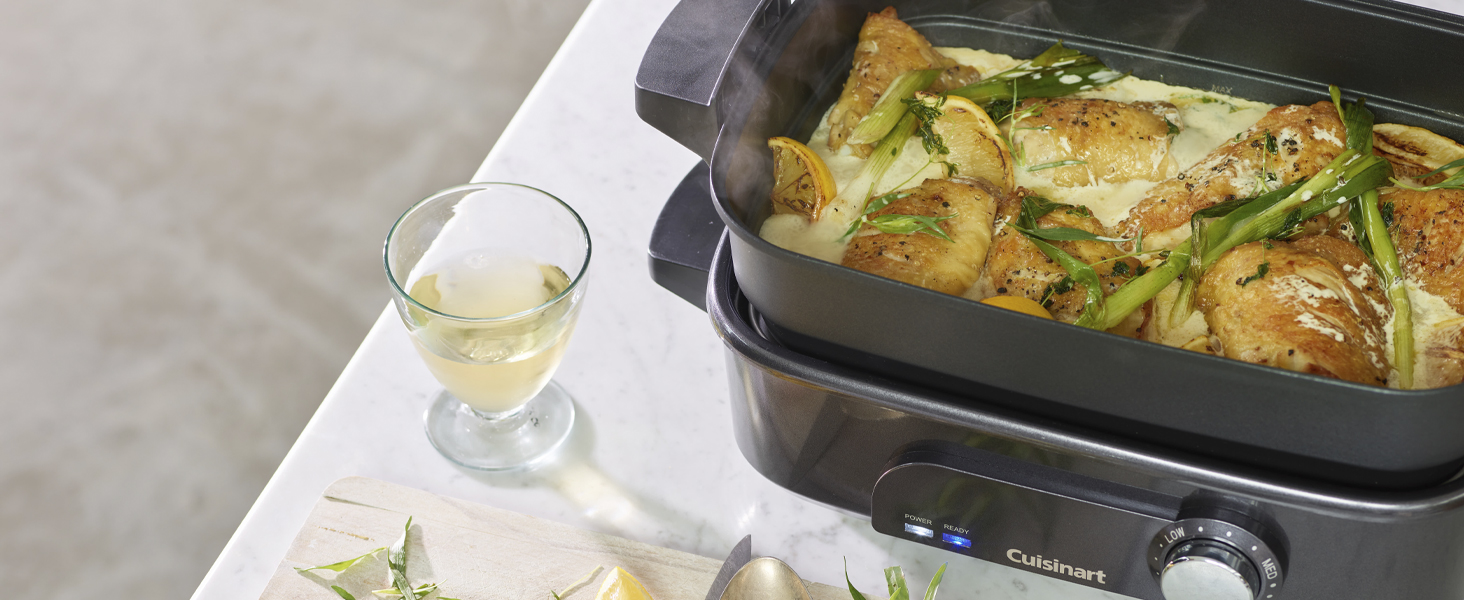 Cuisinart, Pişirme, 5'i 1 Arada Çok Amaçlı Pişirici, GRMC3E, Çok Amaçlı Pişirici, Izgara, Pişirme, Buharda Pişirme