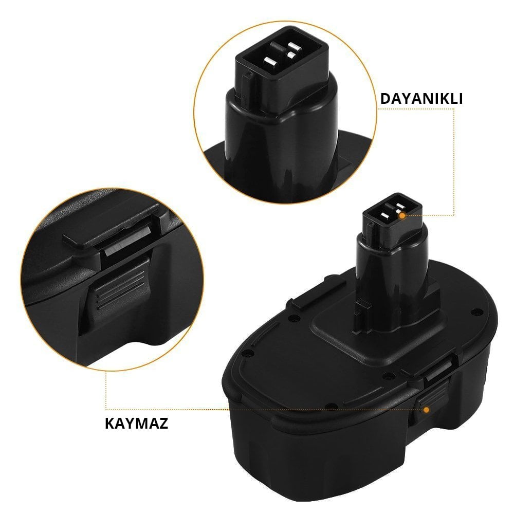 Dewalt 18 Volt Matkap Bataryası 2000 MA NICD DC9096