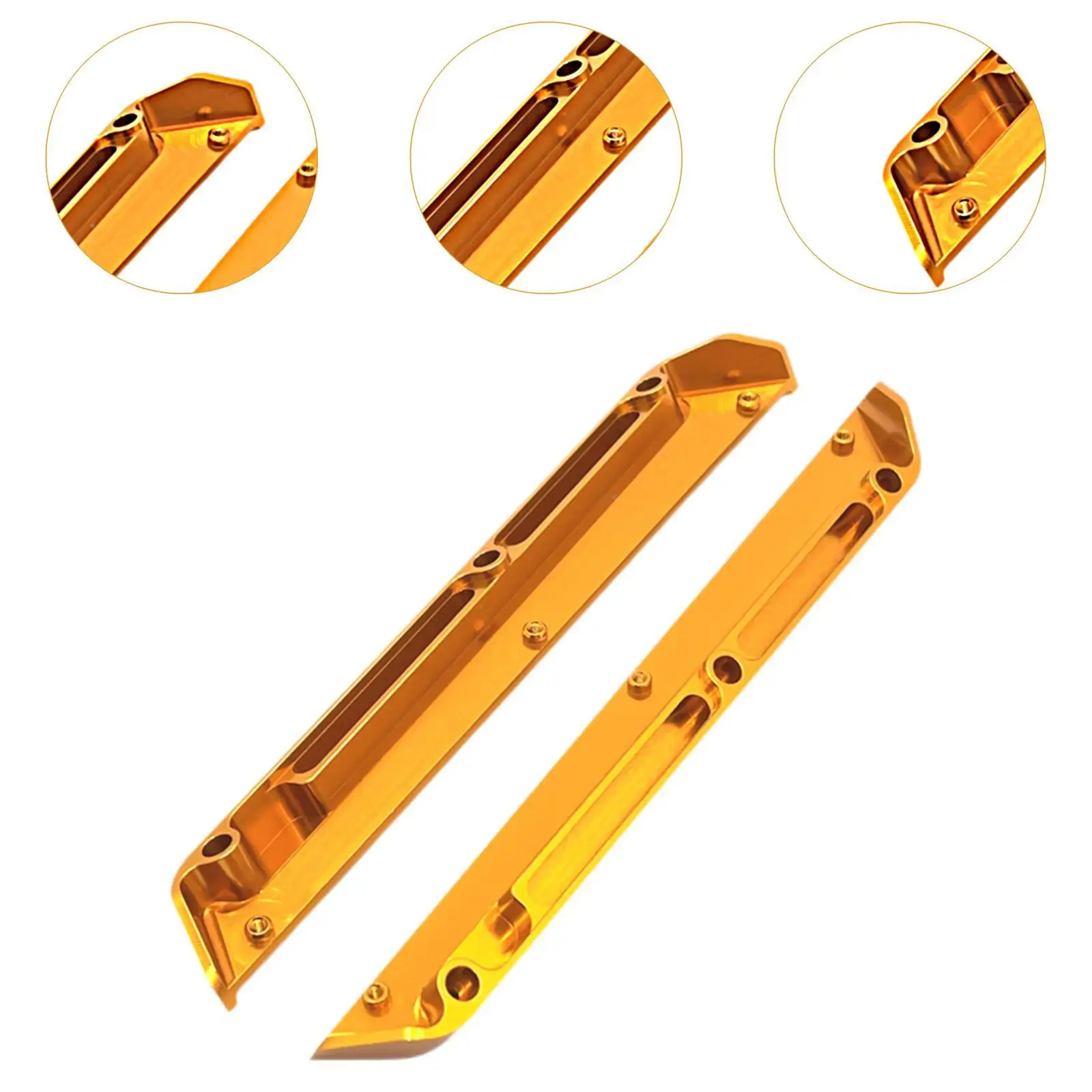 2pcs 1/12 Aluminum Alloy RC Car Chis Mud Flaps DIY Accessories, Replacement Side Tie Rods for Wltoys 124016 124018