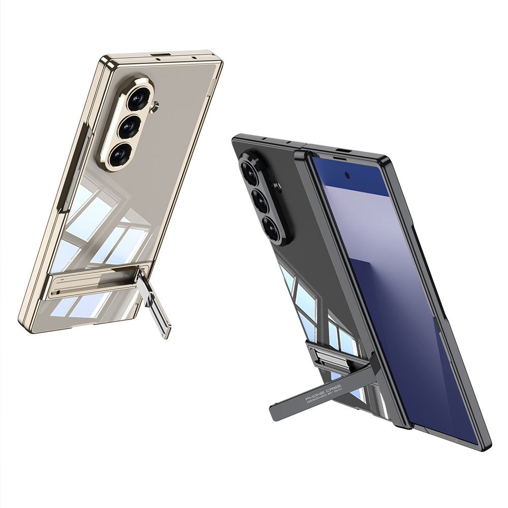 Galaxy Z Fold 7 Kılıf Kamera Korumalı Şeffaf Tasarımlı Zore Lego Standlı Kapak - 9